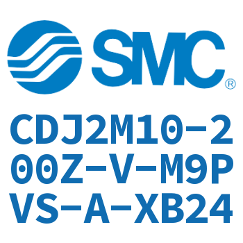 脚座型不锈钢迷你气缸 CDJ2M10-200Z-V-M9PVS-A-XB24