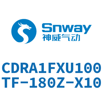 内置磁环法兰型单轴四面铣平角度可调节摆动气缸-CDRA1FXU100TF-180Z-X10