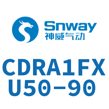 内置磁环法兰型单轴四面铣平角度可调节摆动气缸-CDRA1FXU50-90
