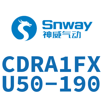 内置磁环法兰型单轴四面铣平角度可调节摆动气缸-CDRA1FXU50-190