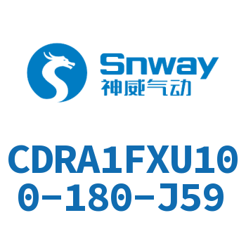 内置磁环法兰型单轴四面铣平角度可调节摆动气缸-CDRA1FXU100-180-J59