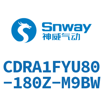 内置磁环法兰型双轴键角度可调节摆动气缸-CDRA1FYU80-180Z-M9BW