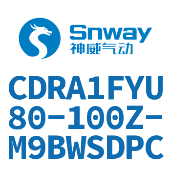 内置磁环法兰型双轴键角度可调节摆动气缸-CDRA1FYU80-100Z-M9BWSDPC
