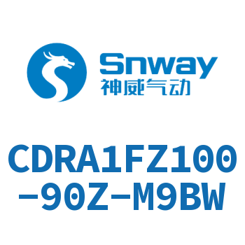 内置磁环法兰型双轴四面铣平摆动气缸-CDRA1FZ100-90Z-M9BW