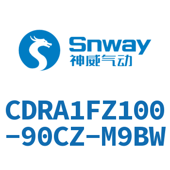 内置磁环法兰型双轴四面铣平摆动气缸-CDRA1FZ100-90CZ-M9BW