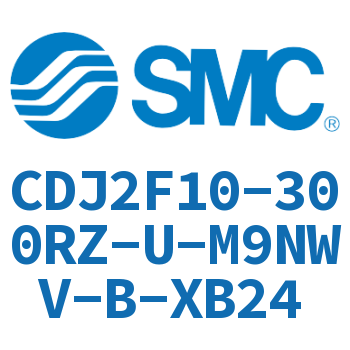 法兰型不锈钢迷你气缸 CDJ2F10-300RZ-U-M9NWV-B-XB24