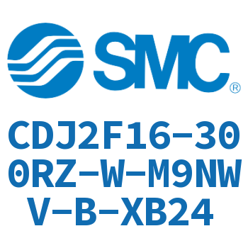 法兰型不锈钢迷你气缸 CDJ2F16-300RZ-W-M9NWV-B-XB24