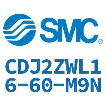 内置速度控制阀迷你气缸 CDJ2ZWL16-60-M9N