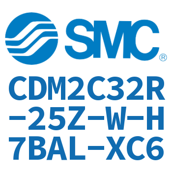 Single earring type mini cylinder-CDM2C32R-25Z-W-H7BAL-XC6