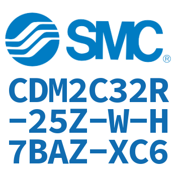Single earring type mini cylinder-CDM2C32R-25Z-W-H7BAZ-XC6