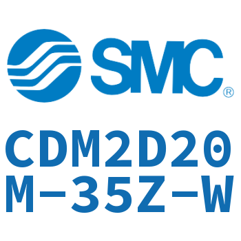 Double earring type mini cylinder-CDM2D20M-35Z-W